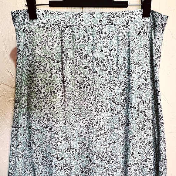 Y2K Light Floral Print Midi Skirt Womens XL - Picture 4 of 6